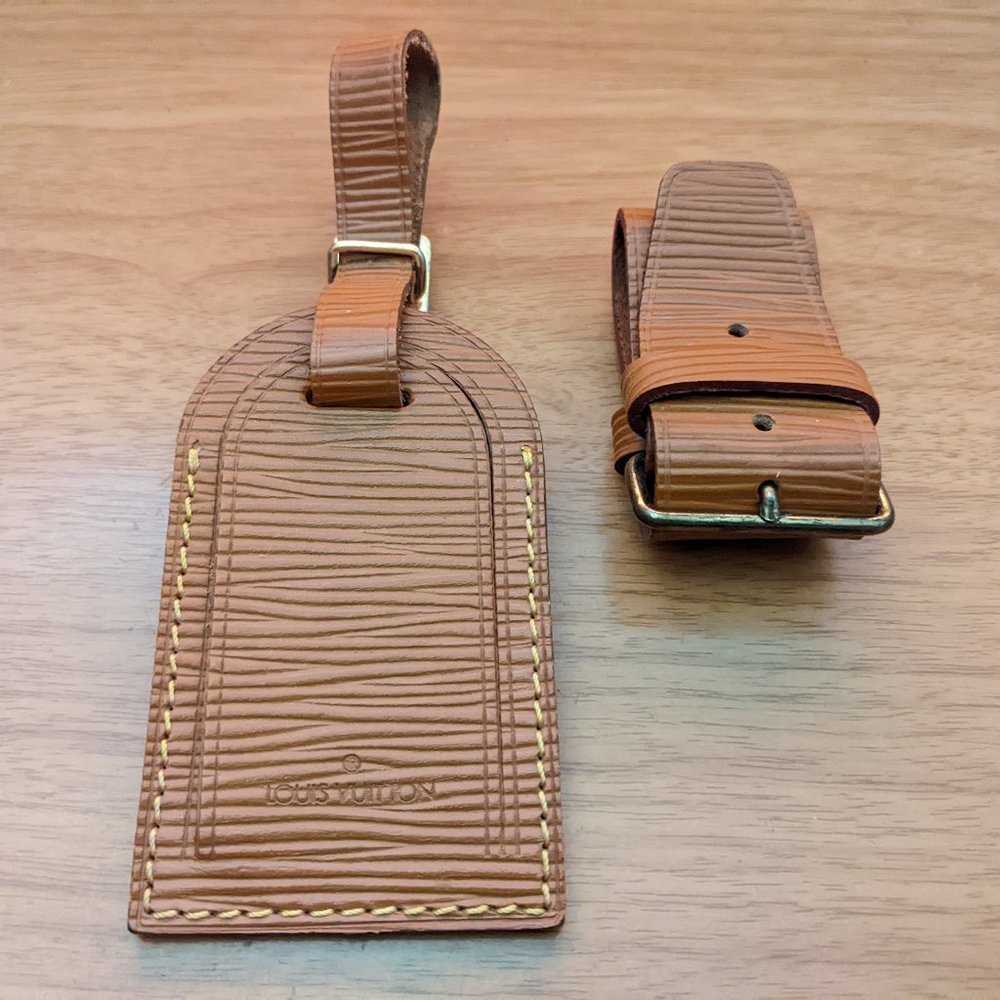 Louis Vuitton Epi Luggage Tag w/ Belt #163***